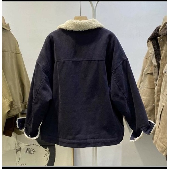 Áo Kaki Lót Lông Cừu Áo Đại Hàn Siêu Ấm Mùa Đông