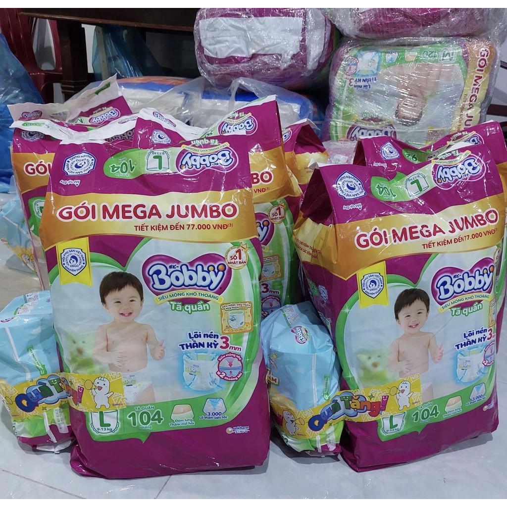 Bỉm Bobby Jumbo siêu miếng 3mm