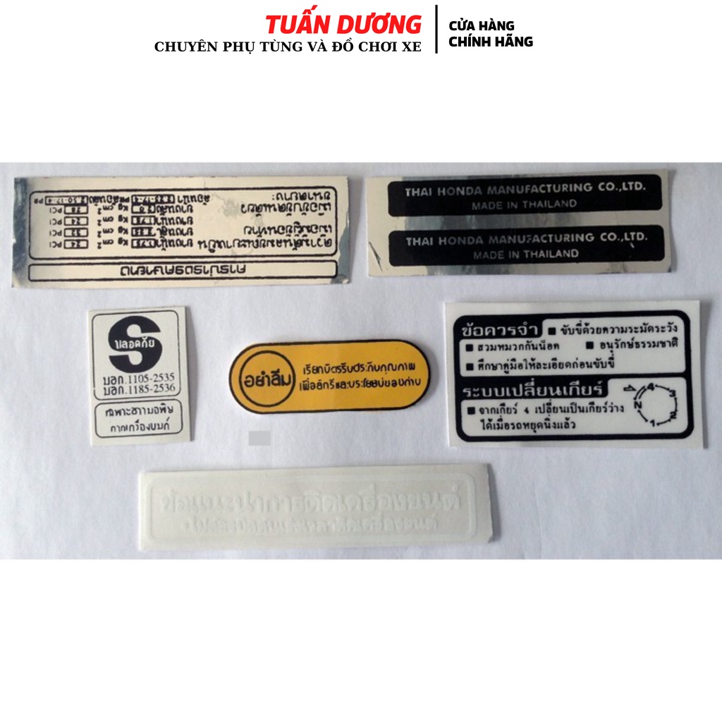 Tem Thông Số Dream thái, Tem Hàng Đẹp Lắp Được Cả Dream Thái Và Dream Việt Các Đời