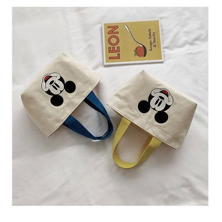 Túi Đựng Hộp Cơm Trưa In Vải Bố In Hình Chuột Mickey Kiểu Mới