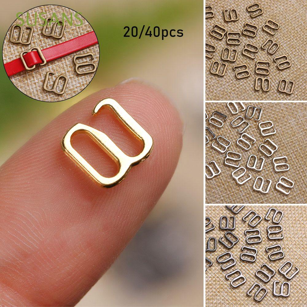 SUSANS 20/40pcs 3*4mm Belt Buttons Stuffed Toys Diy Dolls Buckles Tri-glide Buckle Mini Ultra-small Cothes Shoes Parts Adjustment Clips 9 Metal Doll Bags Accessories/Multicolor