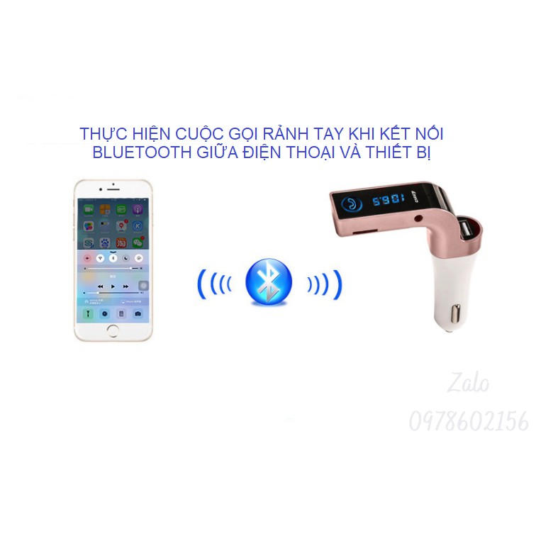 Tẩu Phát Nhạc Bluetooth trên ô tô + Tặng 10 viên sủi rửa kính siêu sạch