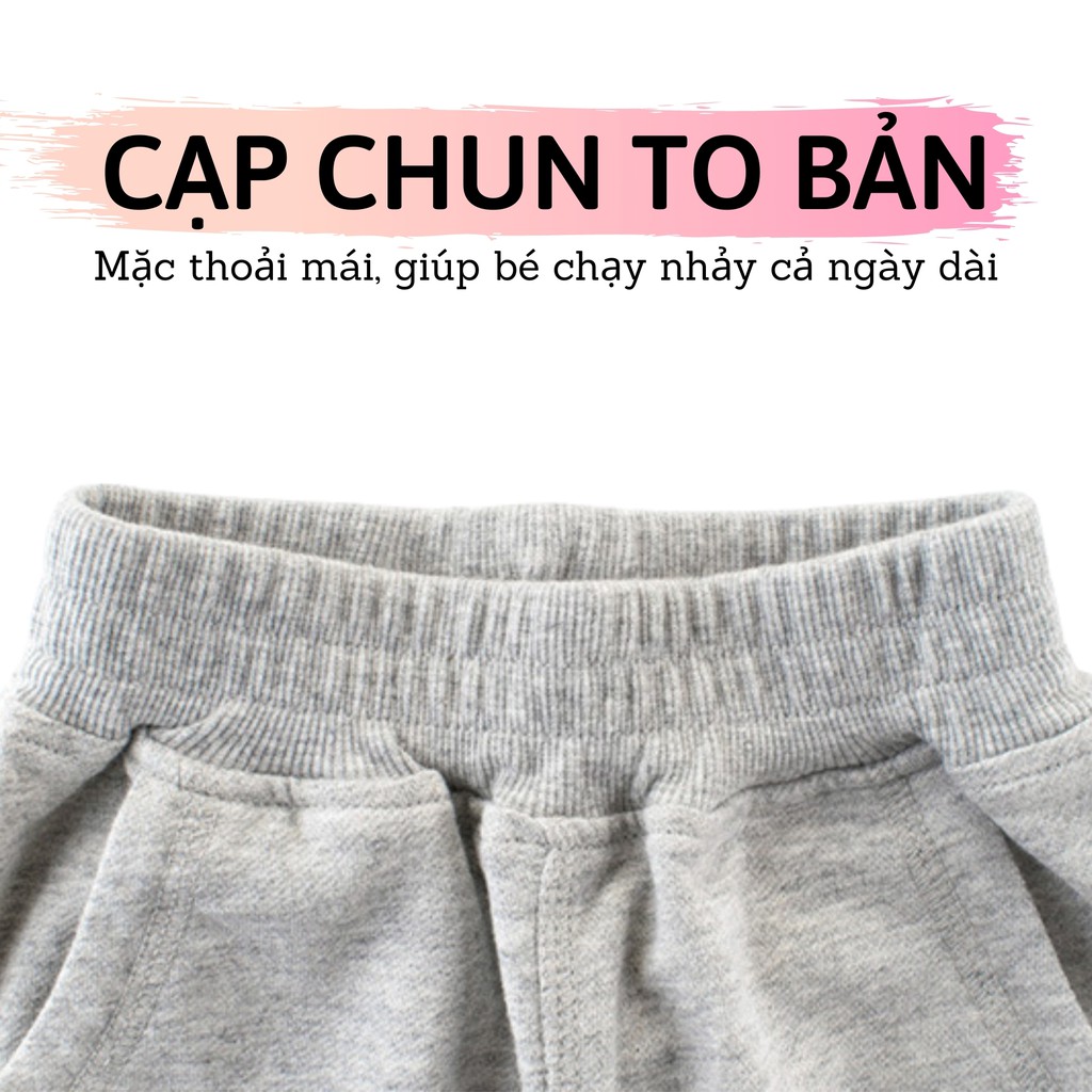 Quần thun dài bé trai 27Kids Quần thu đông nam 100% Cotton cho trẻ từ 2-10 tuổi BLPE3