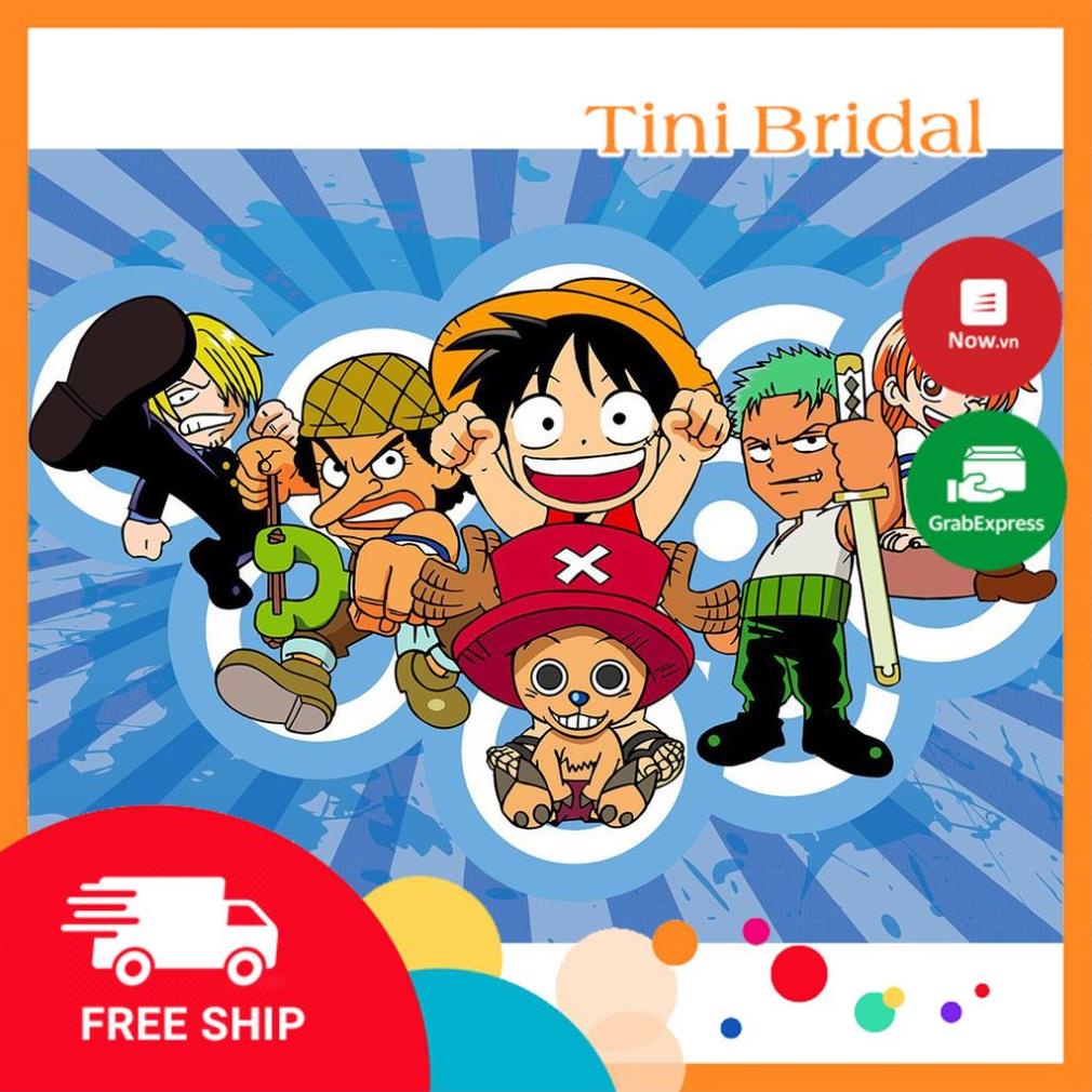 Tranh ghép hình Tini Puzzle 450 mảnh bằng giấy One Piece Chibi - có nhận in theo yêu cầu tranh xếp hình 36x50