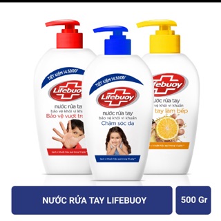 Nước tay lifebuoy chai ( chỉ còn màu xanh, đỏ )