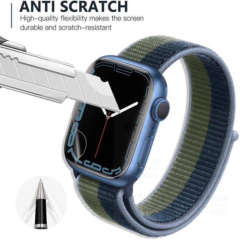Kính Cường Lực Bảo Vệ Toàn Màn Hình Chống Ánh Sáng Xanh Cho Apple Watch series 7 6 SE 5 4 3 2 38mm 41mm 42mm 40mm 44mm 45mm