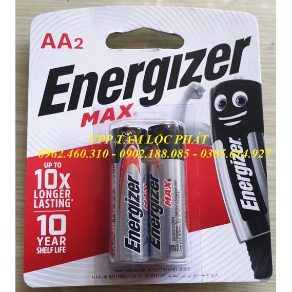 SỈ Vỉ 2 viên Pin Energizer AA MAX LR6 (Pin tiểu) - Pin Alkaline - Pin Kiềm