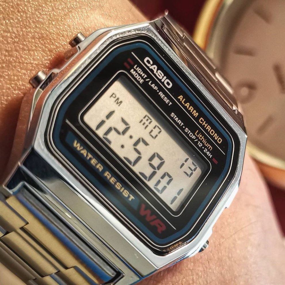 [HOT 2021] Đồng hồ nam casio A159-A158 Full box điện tử chống nước siêu cá tính và trẻ trung năng | BigBuy360 - bigbuy360.vn