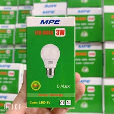ĐÈN LED BULB TRỤ BÚP 3W, 5W, 7W, 9W, 12W, 15W TRẮNG, VÀNG LBD MPE CHÍNH HÃNG, GIÁ RẺ