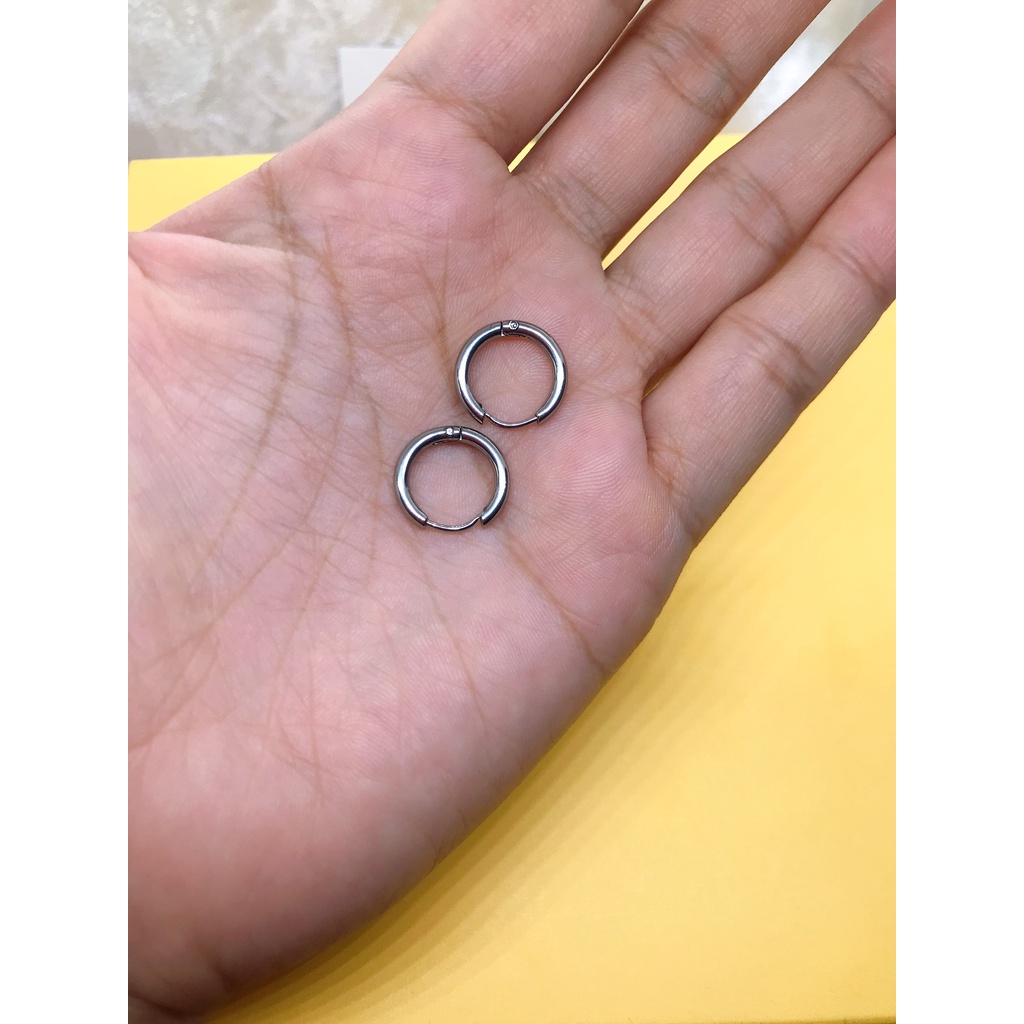 Bông tai nam/nữ khuyên tròn thép không rỉ – khuyên tai ViVi_Gift