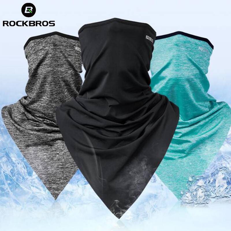 Khăn choàng cổ ROCKBROS kiêm khẩu trang thể thao hình tam giác bằng vải lạnh