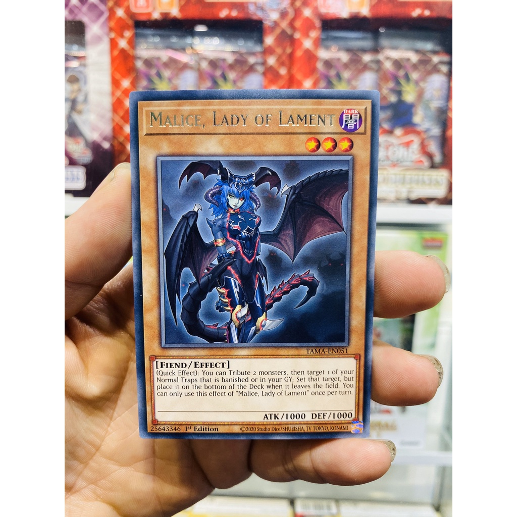 Thẻ Bài YugiOh! Mã TAMA-EN051 - Malice, Lady of Lament - Rare - 1st Edition