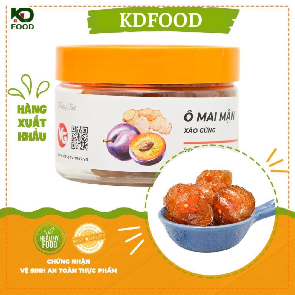 Ô mai mận xào gừng 200g vị chua ngọt/ Đặc sản ô mai Hà Nội/ Ăn vặt làm quà tặng ăn kèm đi chơi du lịch VIETGOURMET
