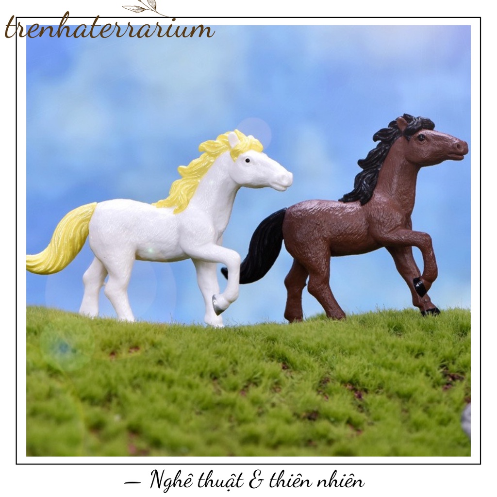 Tiểu cảnh ngựa pony vi cảnh trang trí bonsai, mô hình, terrarium