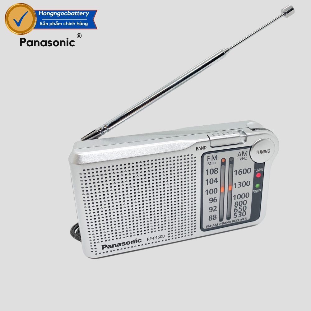 Đài Radio Panasonic kèm 2 Pin AA RF-P150BDAGA - Hàng chính hãng