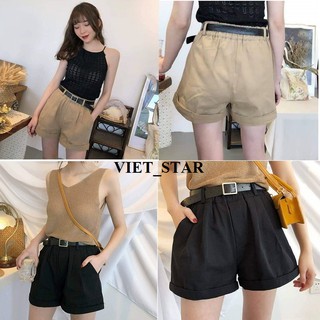 Quần short kaki cạp chun ống rộng hot - viet_star