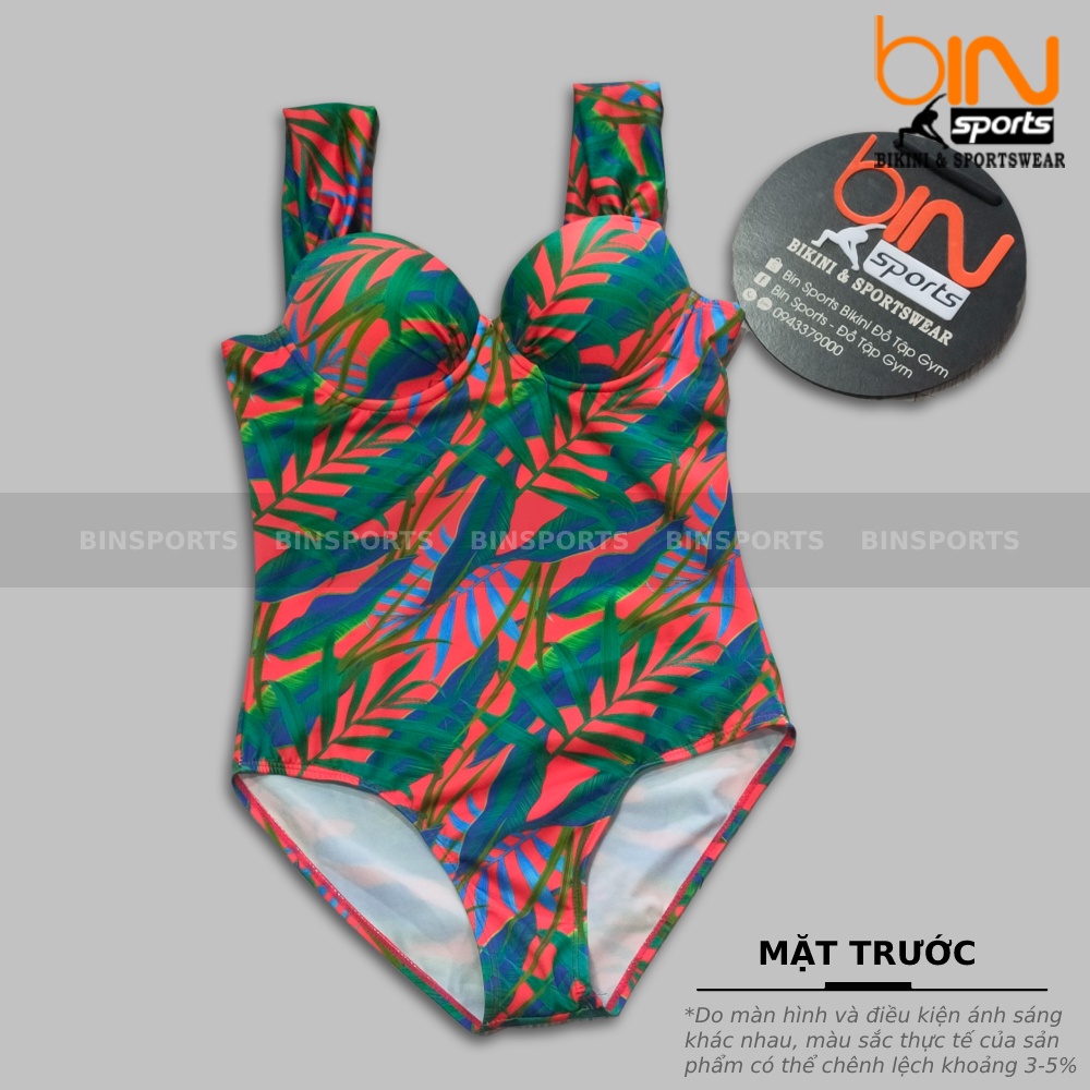 Bikini Nữ 1 Mảnh Liền Thân Body Hoa Lá Freesize Bin Sports BHV099