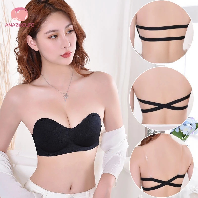 [Amazinglife] Áo Lót Không Dây Không Đường May / Áo Ngực Thoải Mái Thoáng Khí Dễ Phối Đồ Dành Cho Nữ