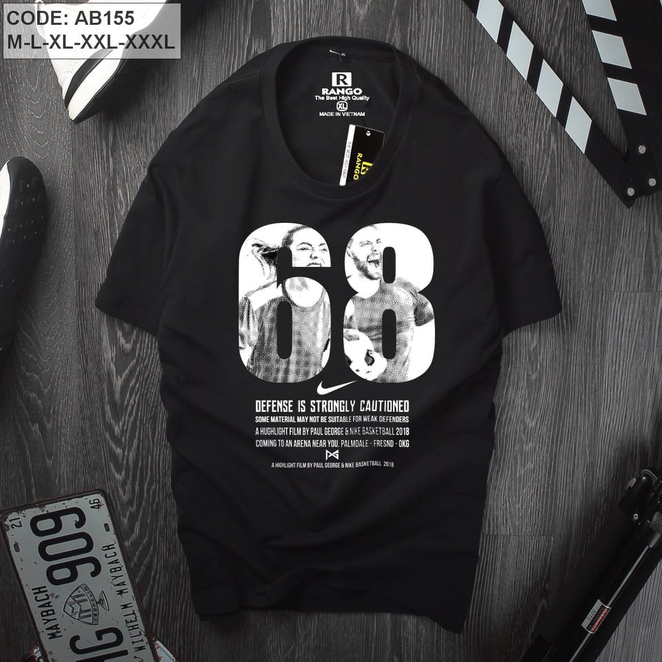 Áo thun nam cổ tròn in số 68 (size M -> XXXL) 155