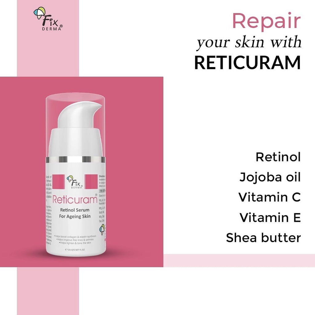 [Mã ENPIFIX16 giảm 16%] Serum retinol Fixderma Reticuram Retinol Serum for Ageing Skin tinh chất trẻ hóa da