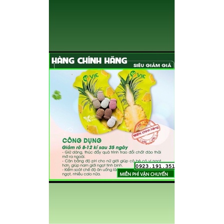 Kẹo dứa giảm cân Plus túi 7 viên giảm cân thiên nhiên an toàn nhanh cấp tốc hiệu quả