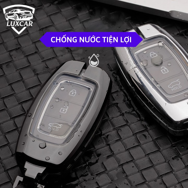 Ốp Khóa Hợp Kim + TPU HYUNDAI Cao Cấp LUXCAR Cho Xe HYUNDAI ( SANTAFE, ACCENT, KONA)