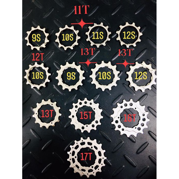 Líp Lẻ Số Răng 11T, 12T, 13T, 15T,16T ,17T Các Tốc 9s, 10s, 11s, 12s cho Xe Đạp