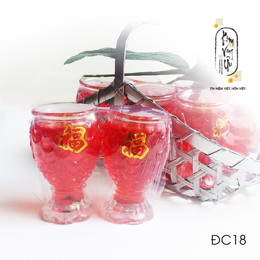 Đèn cầy ly cúng Cá Nhỏ ĐC18 cao 8 cm