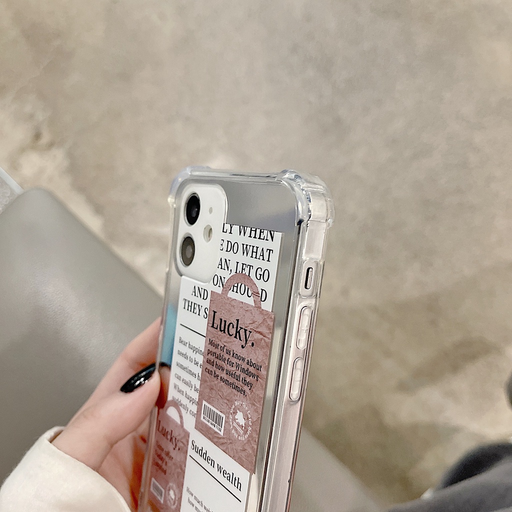 Ốp lưng iphone Ốp Điện Thoại TPU silicon Mặt Gương Cho Iphone 11 / 12 / 13 Pro Max 13 Mini Xr Xs Max 7 8 Plus Se 2020 14 Dinuo case