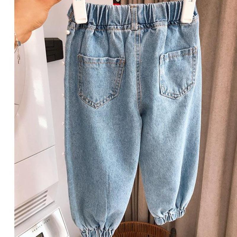 [508111Quần Jeans đính ngọc trai thời trang cho bé