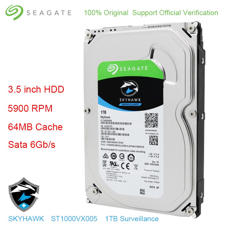 Ổ cứng gắn trong Seagate SkyHawk 1TB 5900rpm SATA3.5"_ST1000VX005 - FPT | WebRaoVat - webraovat.net.vn