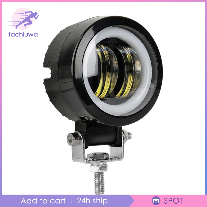 [TACHIUWA]Boat Motorcycle Waterproof Angel LED Spotlights Headlight Work Light Round