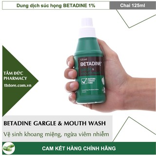 Nước súc miệng họng betadine gargle & mouth wash 125ml vệ sinh khoang răng - ảnh sản phẩm 2