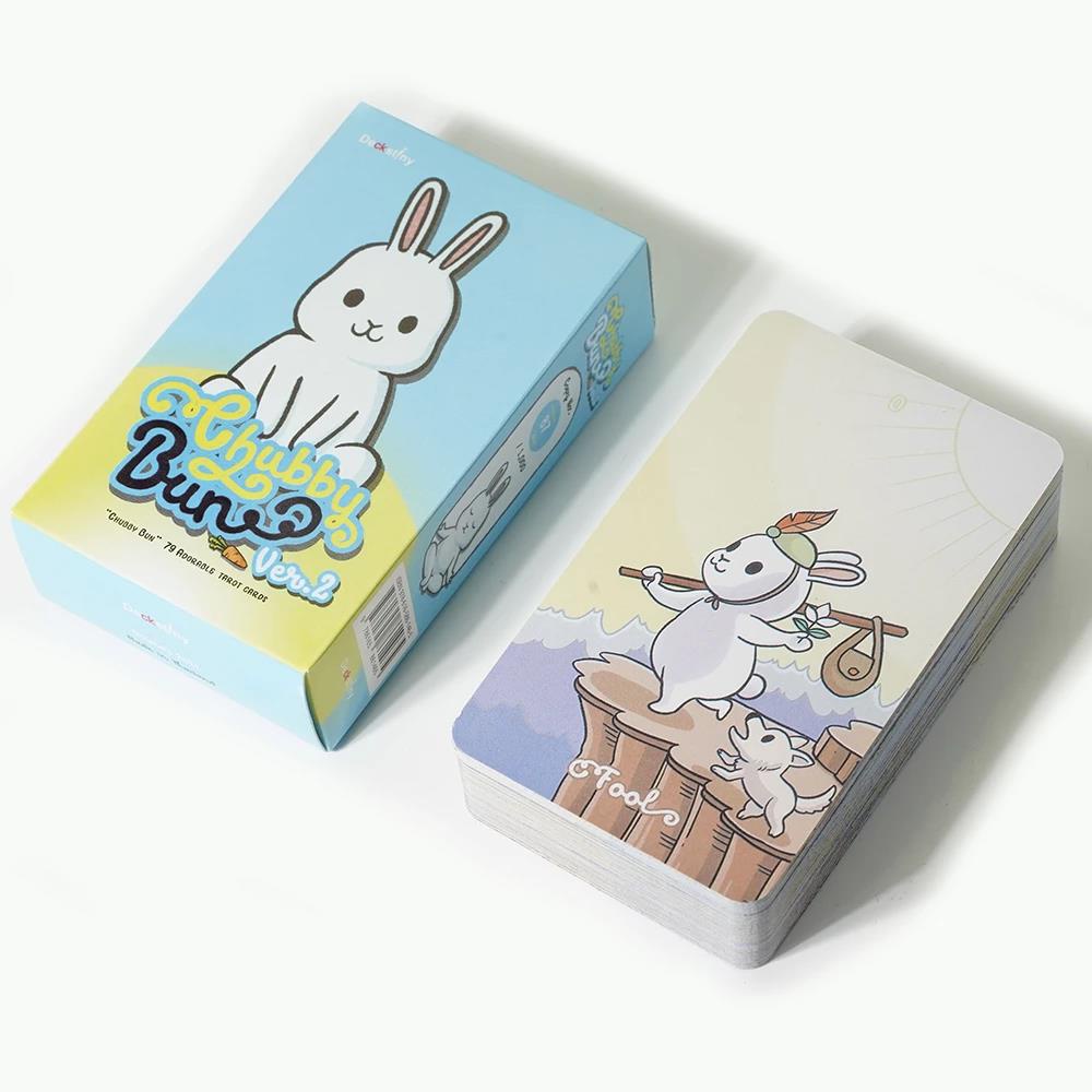 Chubby Bun Tarot Version V2 Rabbit Tarot Cards Rabbit Tarots Hare Deck 78 cards Thailand Tarot