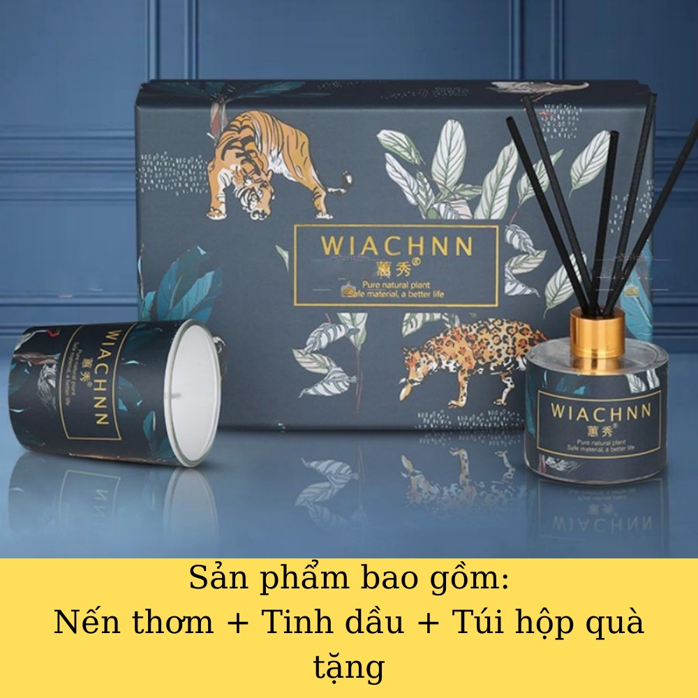 Nến Thơm và Tinh Dầu Thơm WIACHNN combo quà tặng các dịp đặc biệt trang trọng cao cấp an toàn sử dụng