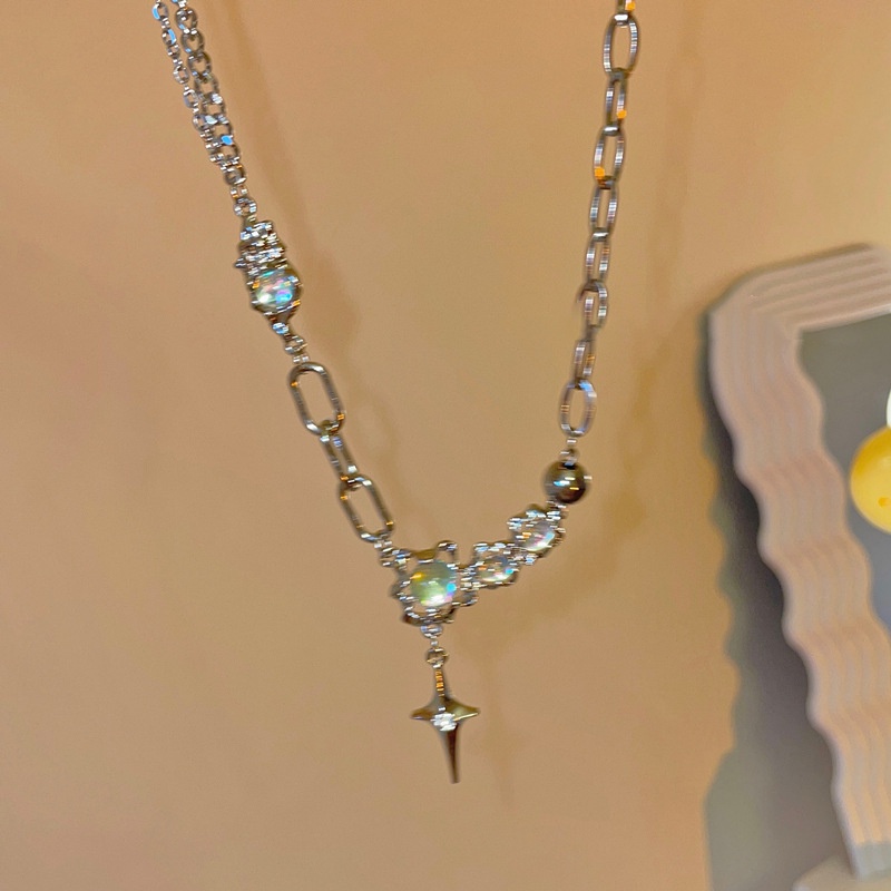 IF ME Vòng Cổ Choker Mặt Ngôi Sao Năm Cánh Đính Đá Ngọt Ngào Cho Nữ