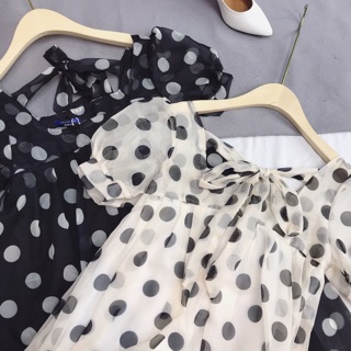 Váy baby doll chấm biii
