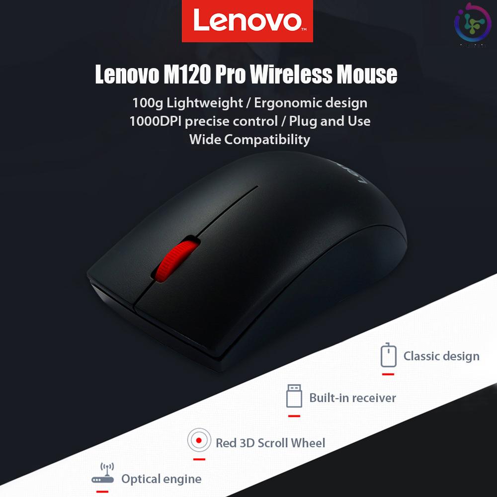 Chuột không dây siêu nhẹ 2.4GHz mới Lenovo M120 Pro