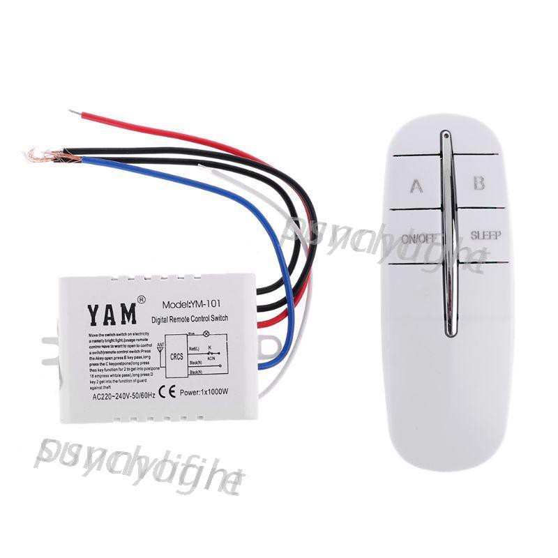 Bộ Công Tắc Điều Khiển Đèn Từ Xa Không Dây Pcfx 220v