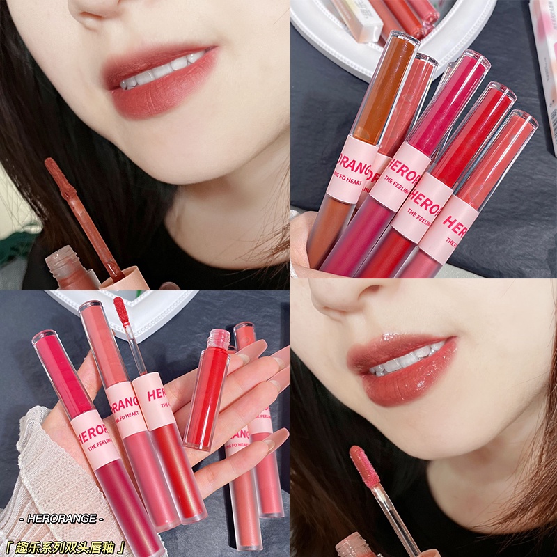 Son Môi Dạng Lỏng HERORANGE Chống Thấm Nước Lâu Trôi Dưỡng Ẩm