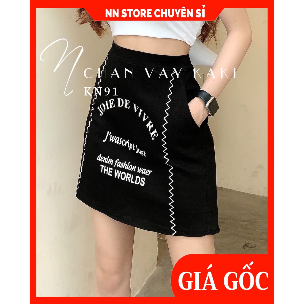 CHÂN VÁY IN CHỮ CHẤT NGẦU KN91 ⚡100% ẢNH THẬT⚡NN CHUYÊN SỈ - NN STORE