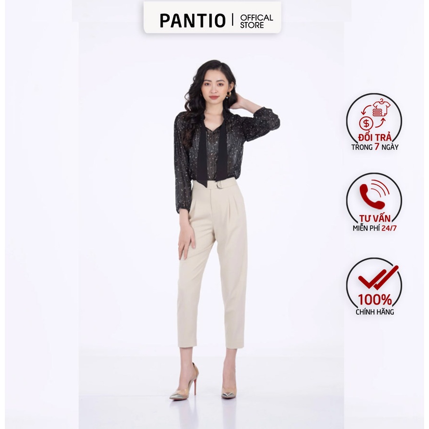 FAS92771 - Áo sơ mi vải voan nhẹ hoạ tiết đơn giản - PANTIO