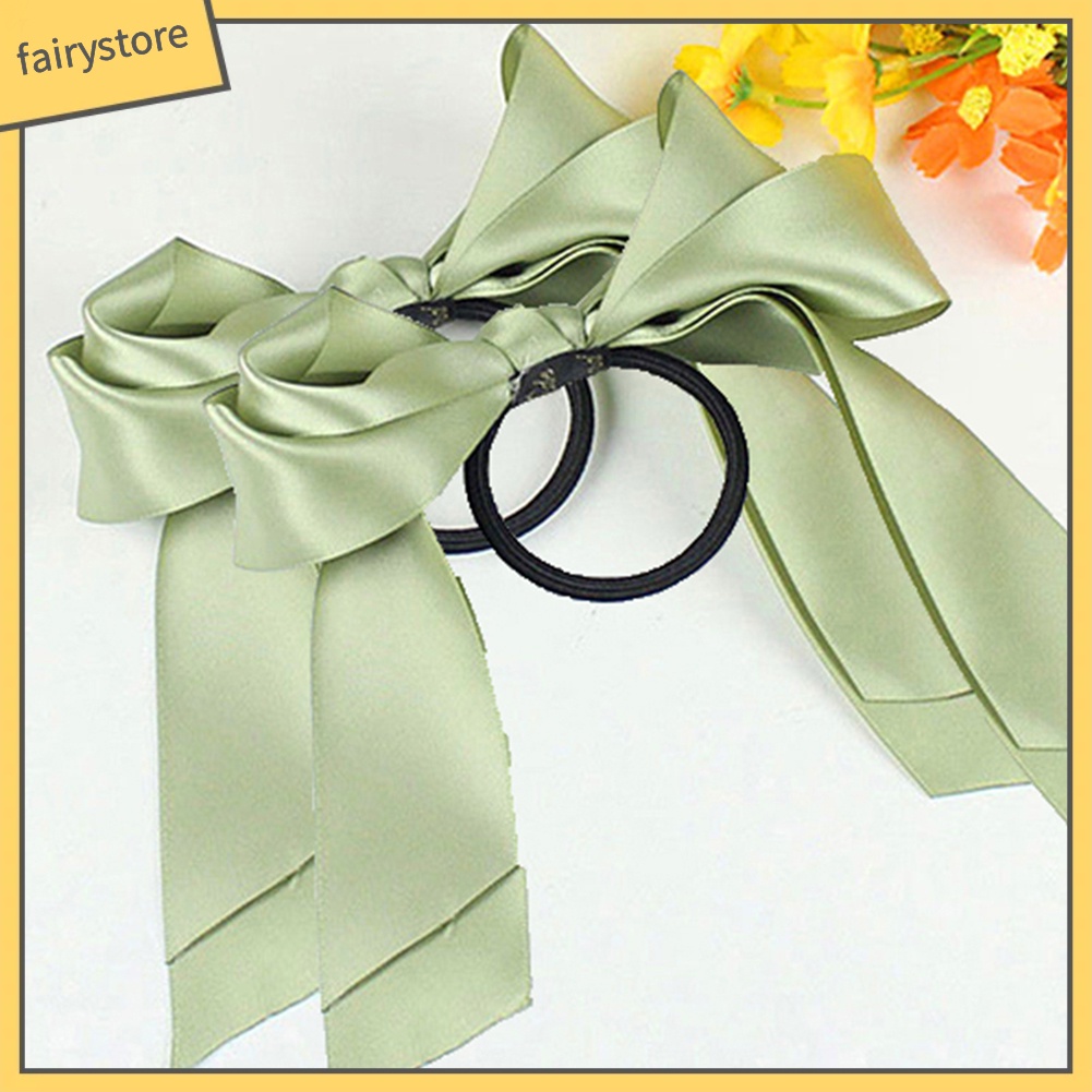 Set 2 dây buộc tóc thắt nơ xinh xắn cho nữ