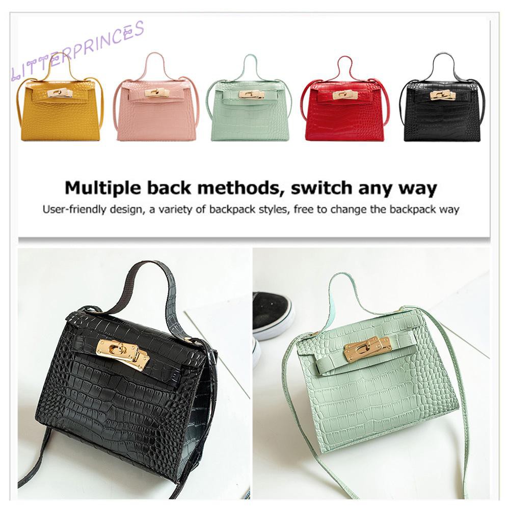 Litterprinces Women Alligator Pattern Shoulder Crossbody Bag PU Leather Small Handbags