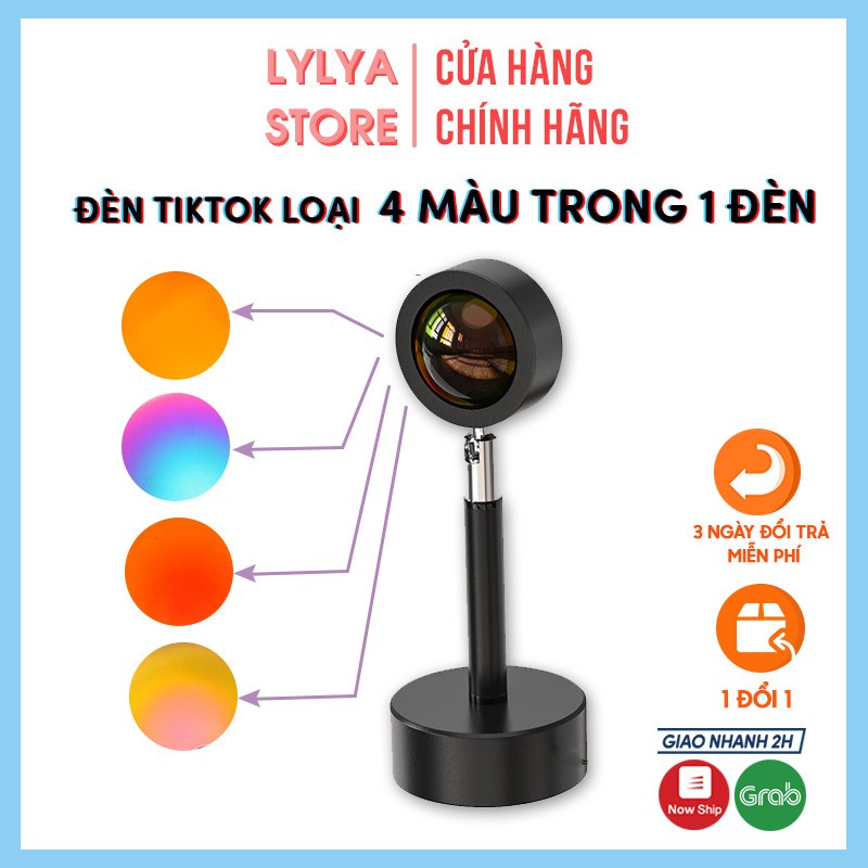 Đèn led tiktok chụp ảnh quay video đèn sunset 4IN1 hiệu ứng màu hoàng hôn cầu vồng LYLYA STORE