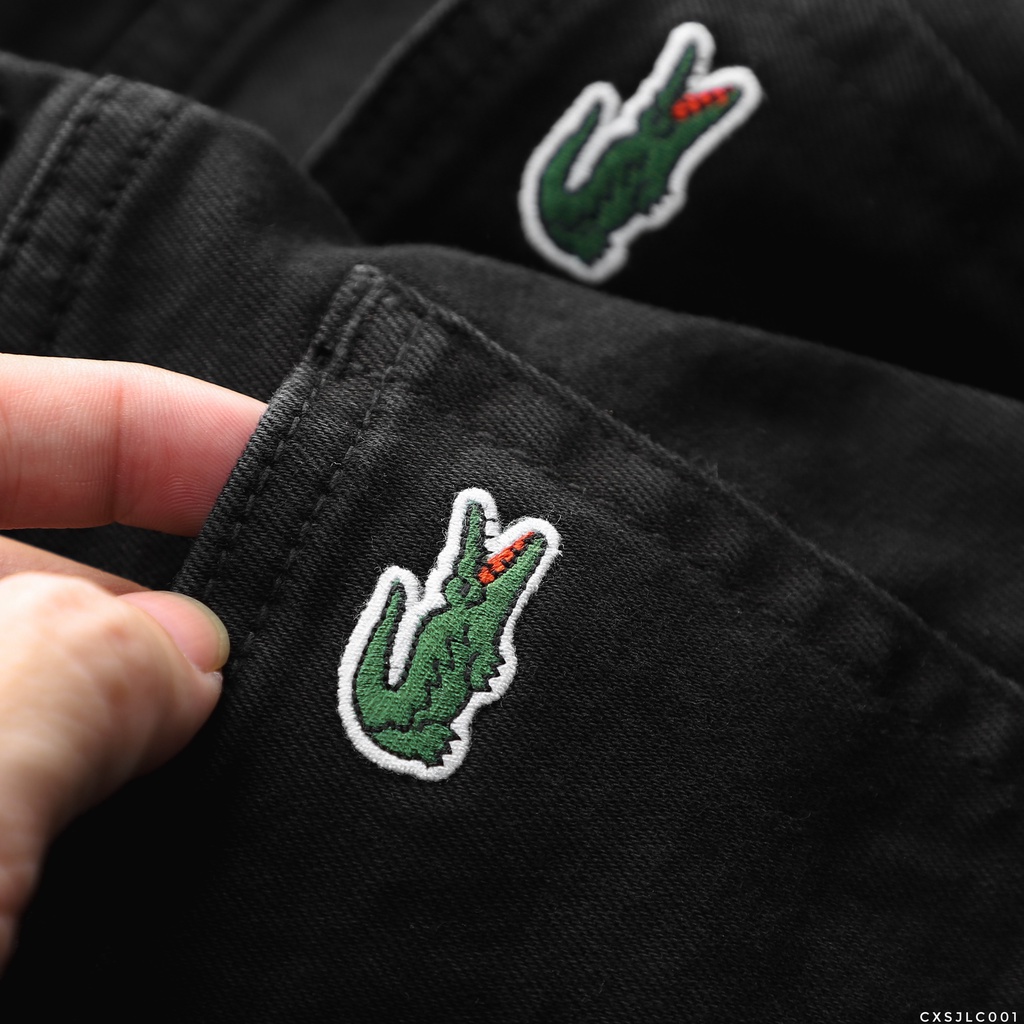 Quần short jean LCT, quần lửng jean nam form slim fit tôn dáng LC001