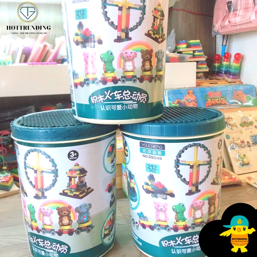 Bộ Đồ Chơi Lego Xếp Hình, Xô Đồ Chơi Lắp Ráp Cho Trẻ Em Phát Triển Trí Tuệ