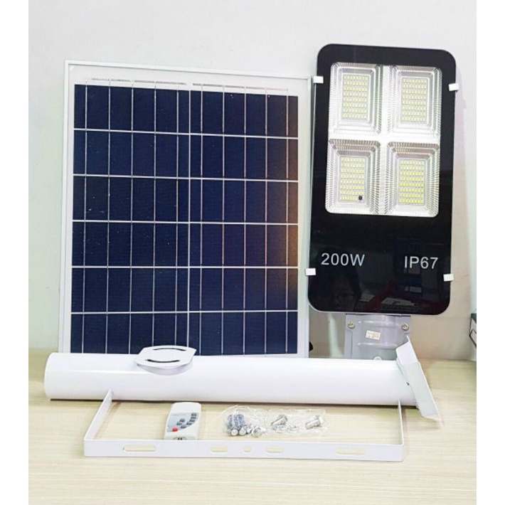 Đèn năng lượng mặt trời bàn chải 200W Solar Light IP67 hàng cao cấp