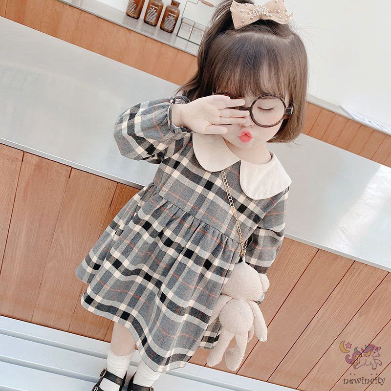 Đầm Kẻ Sọc Kiểu Hàn Quốc Thiết Kế Xinh Xắn Dành Cho Bé Gái