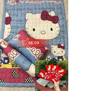 Set chăn gối bé gái _ Mèo Hello Kitty- Tặng bao lì xì Tết